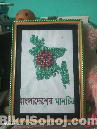 পুতি বসানো মানচিত্র ওয়ালমেট